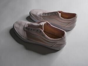 VANS old skool shoes, pink and glitter, size 6